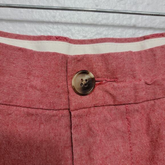 Old Navy Mens Red Flat Front Shorts 32 Ultimate Slim Built in Flex RN# 54023 635 - Picture 5 of 11